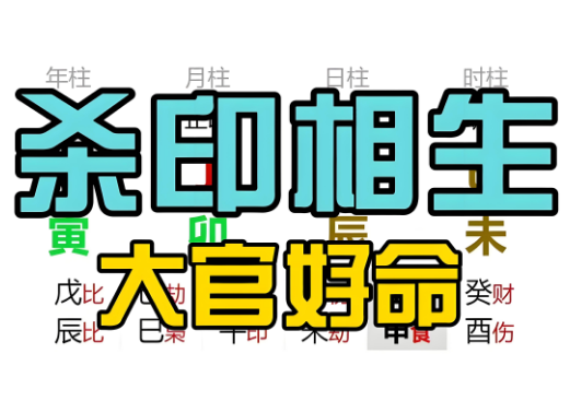杀印相生的八字解析！